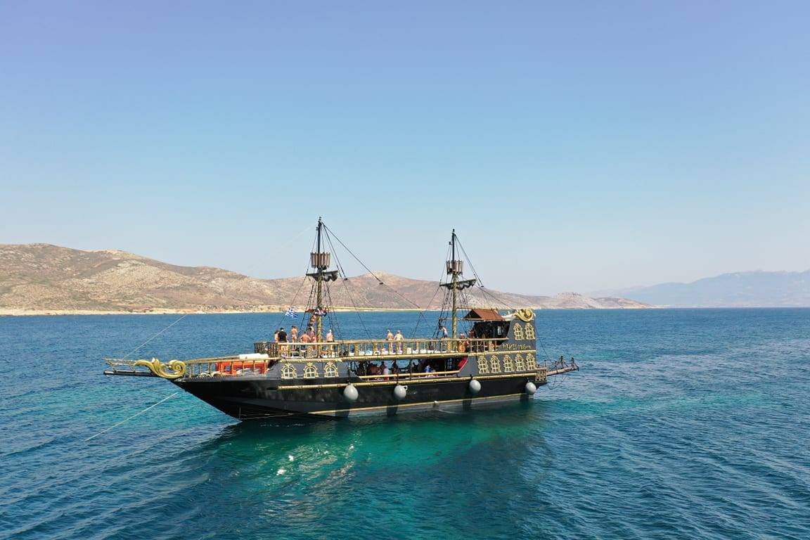 3 Island Cruise Kos Greece onboard Pirates of Kos